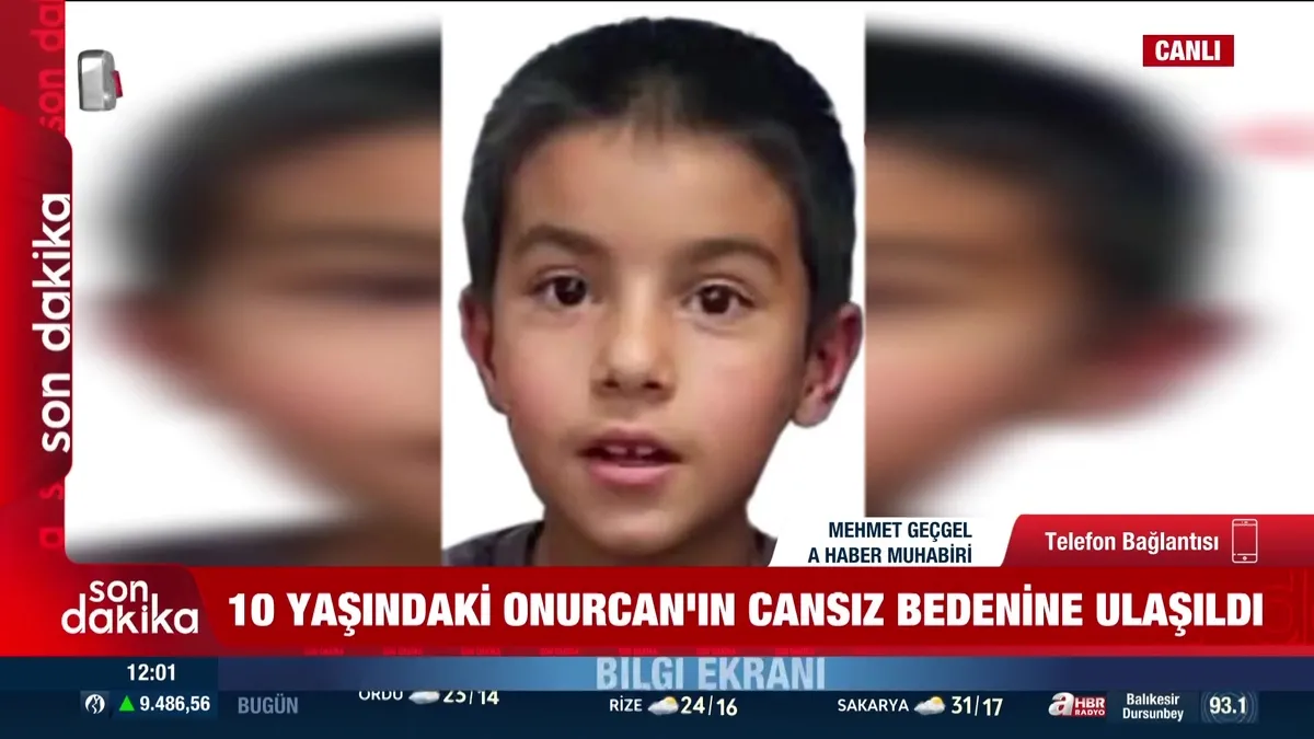 Kaybolan otizmli Onurcan’dan acı haber!