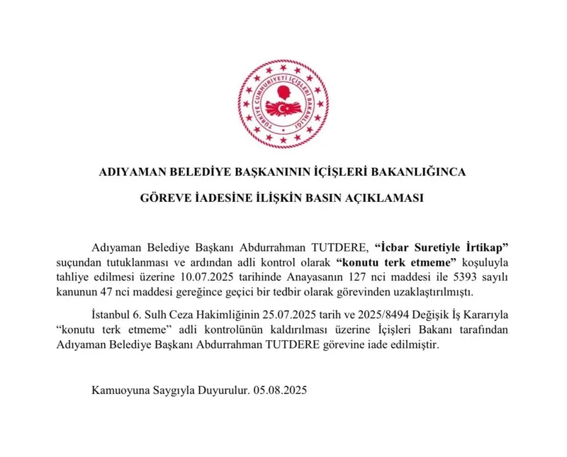 İçişleri Bakanlığı açıklaması (Sosyal medya)