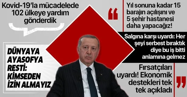 Son dakika: Başkan Erdoğan’dan dünyaya Ayasofya resti: Kimseden izin almayız