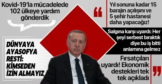 Son dakika: Başkan Erdoğan'dan dünyaya Ayasofya resti: Kimseden izin almayız