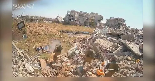 El Kassam Tugayları paylaştı: Katil İsrail askerlerine pusu! İşte saniye saniye o anlar...