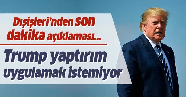 Son dakika: Bakan Çavuşoğlu: Trump Türkiye’yi kaybetmek istemiyor