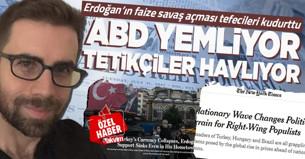 Bir yandan New York Times bir yandan Wall Street Journal! Tek dertleri faize savaş açan Erdoğan'ı indirmek