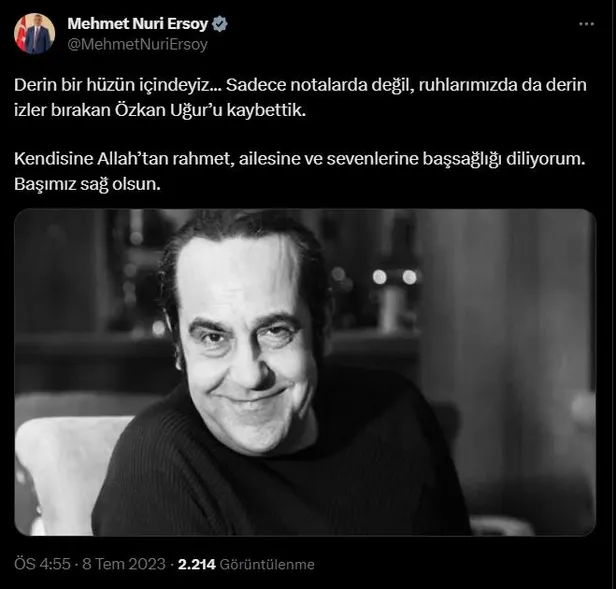 Özkan Uğur hayatını kaybetti! Başkan Erdoğan'dan taziye mesajı: "Ailesine, sevenlerine ve tüm sanat camiamıza başsağlığı diliyorum"-7