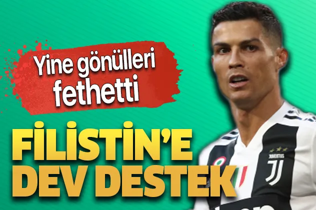 Ronaldo Filistin'i unutmadı! Tam 1,5 milyon euro...