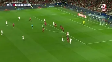 GOL: Kristoffer Ajer | Portekiz 0-1 Norveç Uluslar Ligi