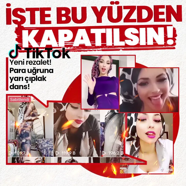 TikTokta yeni rezalet! Hem başörtülü hem yarı çıplak! Ozlemmm08 hesabıyla müstehcen canlı yayın | TikTok kapatılacak mı?