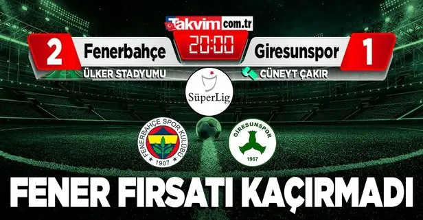 Mesut Özil resitali! Fenerbahçe 2-1 Giresunspor | MAÇ SONUCU
