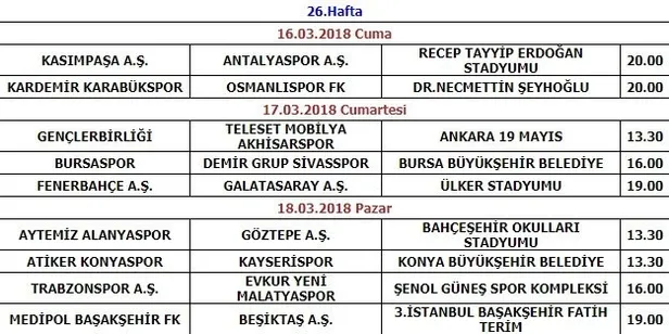 Derbi tarihleri açıklandı-4