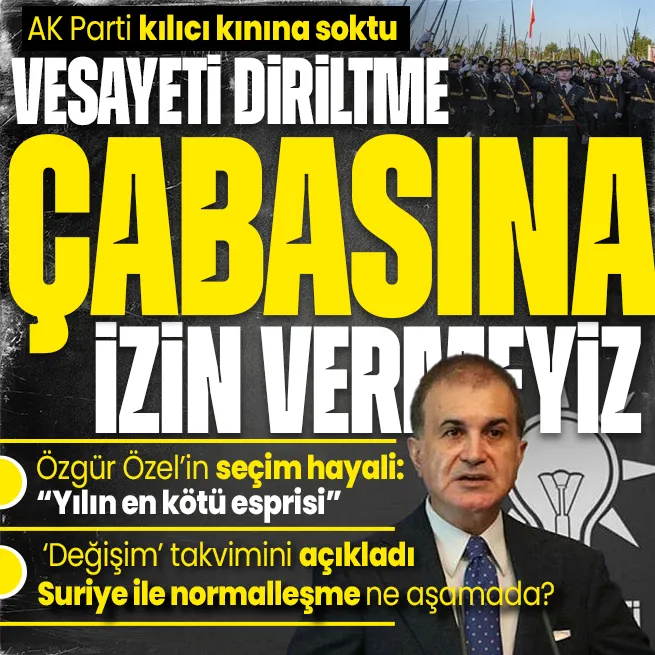 AK Parti Sözcüsü Ömer Çelik kongre takvimini açıkladı! Teğmenlerin kılıçlı yemini tartışmalarına nokta koydu: Özele erken seçim yanıtı