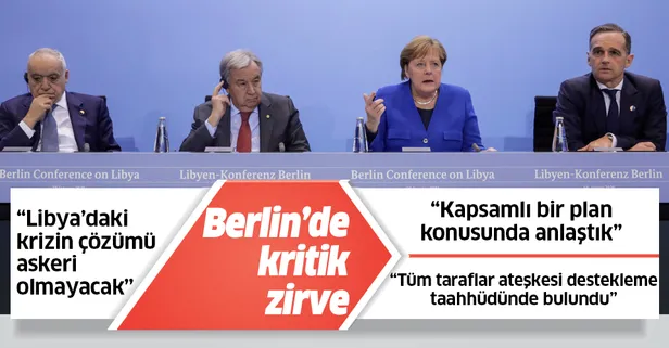 Berlin'de Libya zirvesi sona erdi! Merkel'den kritik açıklamalar