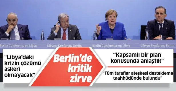 Berlin’de Libya zirvesi sona erdi! Merkel’den kritik açıklamalar