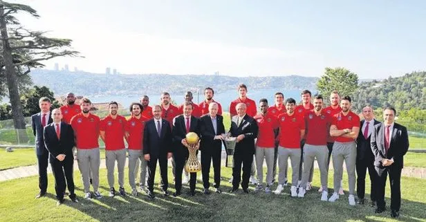 Başkan Erdoğan, şampiyon Anadolu Efes’i kabul etti