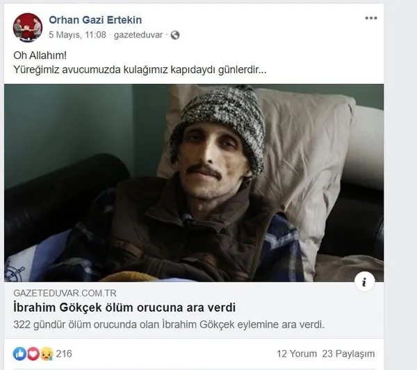 Hakim Orhan Gazi Ertekin'den DHKP-C’li İbrahim Gökçek’e skandal destek-1