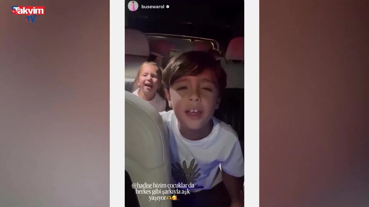 Alişan ve Buse Varol'un çocukları Burak ile Eliz'den Hadise şarkısı: Ünlü şarkıcı kayıtsız kalmadı!