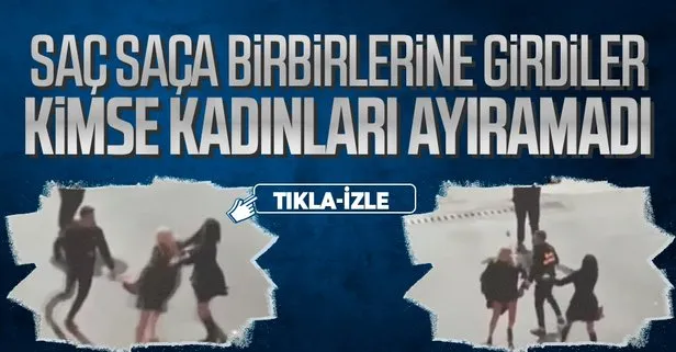 Kadınların birbirlerine girdiği anlar kamerada
