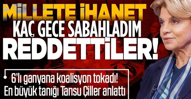 Türkiye’nin ilk kadın Başbakanı Tansu Çiller’den 6’lı muhalefetin koalisyon önerisine sert tepki: Millete ihanettir!