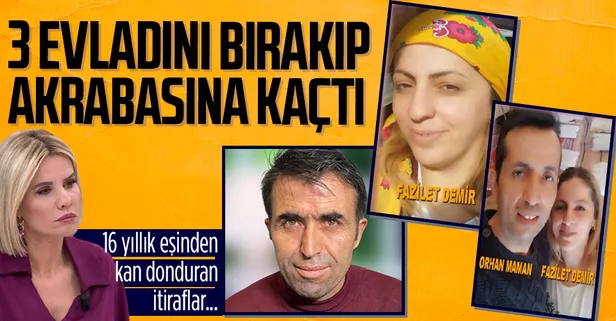 16 yıllık eşi 3 çocuğunu bırakıp akrabasına kaçtı! Esra Erol’da akıllara durgunluk veren olay! “Çocukları yakarım diye tehdit etti...”