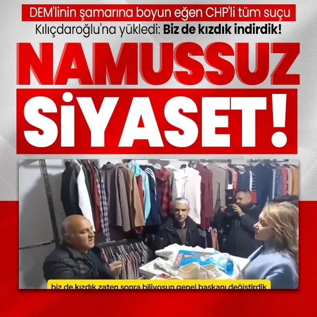 DEMlinin şamarına boyun eğen CHPli Konak Belediye Başkan adayı Nilüfer Çınar Mutlu tüm suçu Kılıçdaroğluna yükledi: Biz de kızdık indirdik!