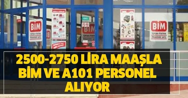 2500 2750 lira maasla iskur uzerinden a101 ve bim personel alimi aciklamasi takvim