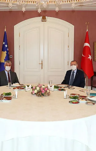 Başkan Erdoğan Kosova Cumhurbaşkanı Haşim Taci ile bir araya geldi!