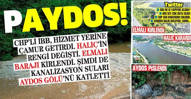CHP’li İBB hizmet yerine çamur getirdi! Kanalizasyon suları Aydos Gölü’nü katletti...