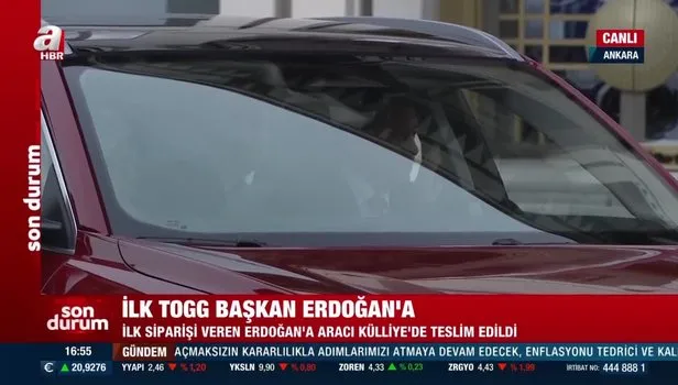 Türkiye'nin otomobili Togg'da ilk teslimat Başkan Erdoğan'a
