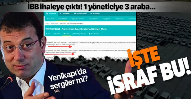 Yenikapı'da 'israf araçları' iddiasıyla şov yapan CHP'li İBB’den İSKİ için 750 adet sıfır araç kiralama ihalesi!