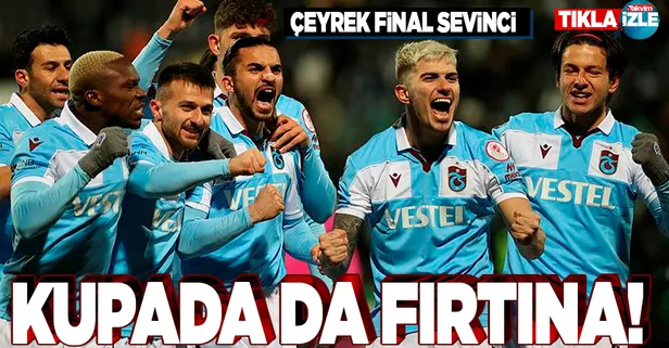 Fırtına çeyrek finalde! (Denizlispor 1-2 Trabzonspor / GOLLER VE ÖZET İZLE)