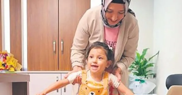 Beyin felci hastası Asel yenilikçi botoks ve tendon tedavisiyle yürümeye başladı