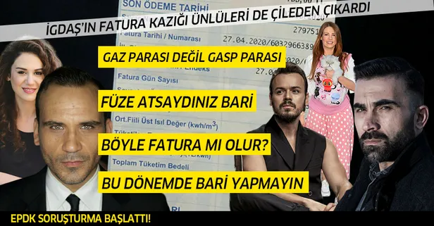 İGDAŞ'ın fatura kazığı ünlüleri de çileden çıkardı!