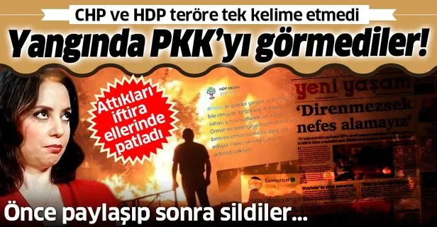 Hatay’daki yangınları PKK bağlantılı örgüt üstlendi! CHP ve HDP teröre tek kelime etmedi