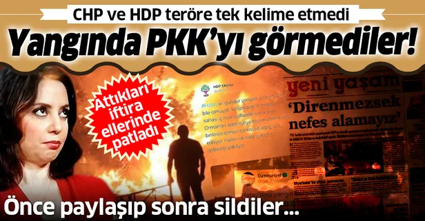 Hatay'daki yangınları PKK bağlantılı örgüt üstlendi! CHP ve HDP teröre tek kelime etmedi