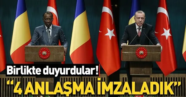 Son dakika... Başkan Erdoğan ve Çad Cumhurbaşkanı Idriss Deby’den ortak açıklama