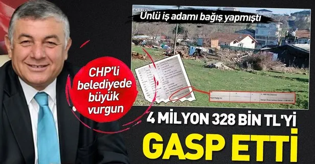 CHP’li Sarıyer Belediyesi Başkanı Şükrü Genç, Bülent Eczacıbaşı’nın bağışladığı 4 milyon 328 bin TL’yi gasp etti