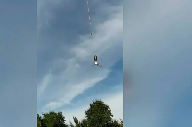Polonya'da akılalmaz olay! Bungee Jumping yaparken neredeyse ölüyordu