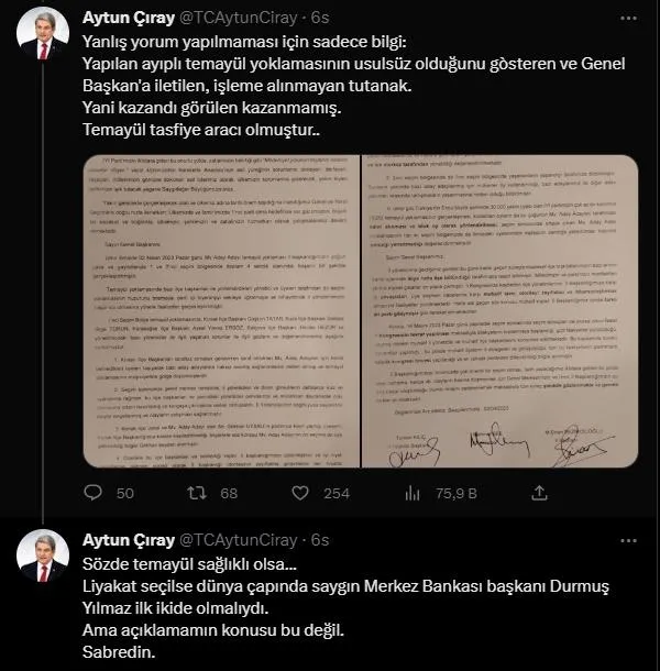 Akşener'in başdanışmanı Aytun Çıray milletvekilliği adaylığından çekildi: "Yine başa döndük İYİ Parti'nin oyları baraj altında"-6