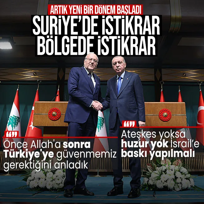 Başkan Erdoğandan Filistin ve Suriye diplomasisi: Lübnan Başbakanı Necip Mikatiyi kabul etti: İsraile baskı sürmeli