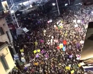Taksimde feministlerden ezana küstah saygısızlık!