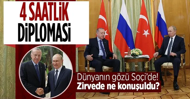 Soçi’de Türkiye - Rusya zirvesi! Başkan Recep Tayyip Erdoğan, Putin ile görüştü