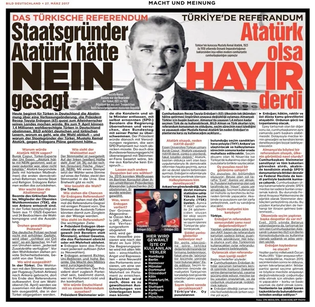 Alman Bild gazetesinden bu kez de Atatürk manipülasyonu-1