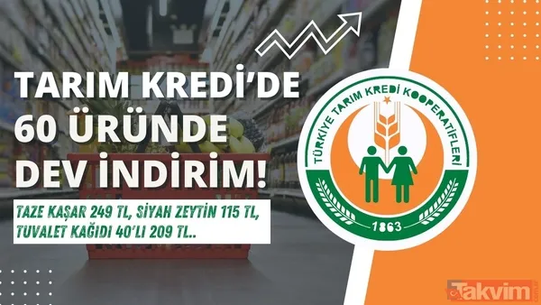 Tarım Kredi Market'te 60 üründe dev indirim! Katalogda yok yok! Taze Kaşar 249 TL, Siyah Zeytin 115 TL, Tuvalet Kağıdı 40'lı 209 TL... - 1
