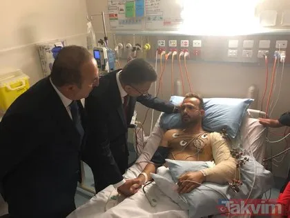 Cumhurbaşkanı Yardımcısı Oktay ve Bakan Çavuşoğlu El Nur Camisi’ni ve yaralıları ziyaret etti