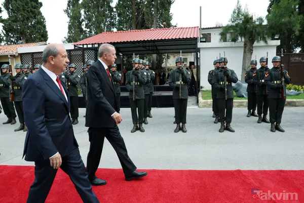 Seçim sonrası ilk yurt dışı ziyareti: Başkan Erdoğan, Kuzey Kıbrıs'ta! Dikkat çeken pankart: Sevdamız Mavi Vatan - 26