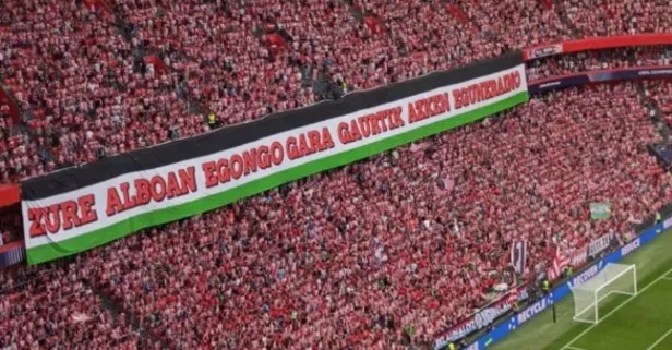 Athletic Bilbao taraftarından Filistin duyarlılığı