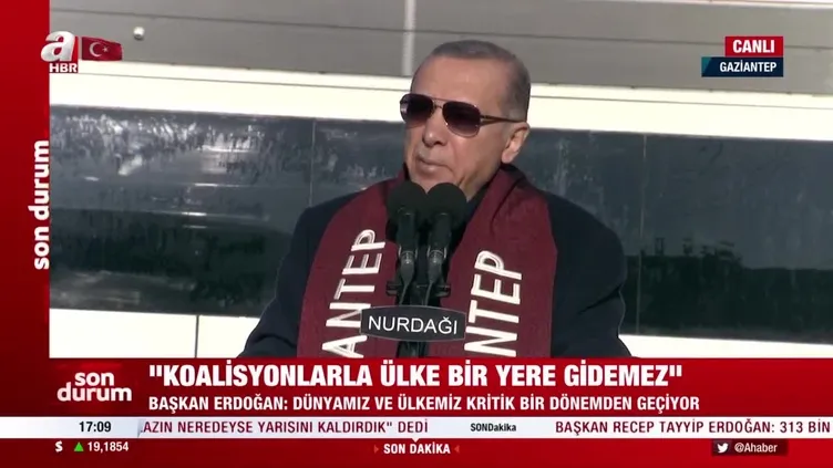 Başkan Erdoğan Gaziantep'te temel atma töreninde konuştu | VİDEO