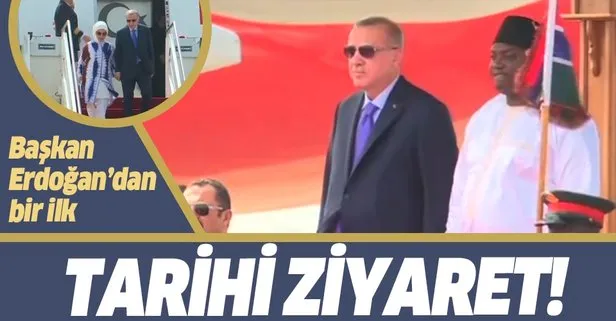 Son dakika: Başkan Erdoğan Gambiya'da