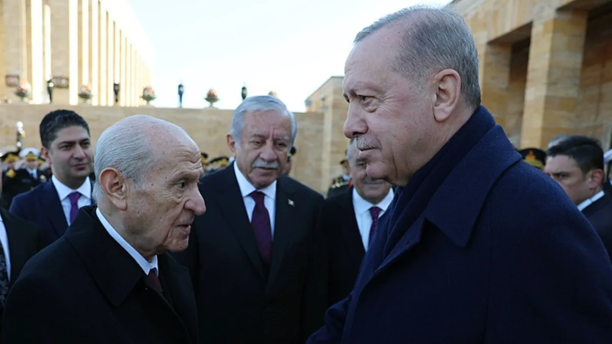 Başkan Erdoğan Anıtkabir'de Bahçeli ile bir araya geldi