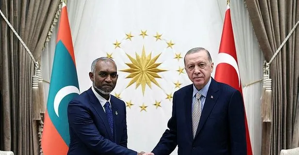 İlk yurt dışı ziyareti Ankara’ya! Başkan Erdoğan Maldivler Cumhurbaşkanı Muhammed Muizzu ile bir araya geldi