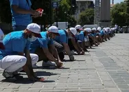 Son dakika: Ayasofya-i Kebir Cami-i Şerifinde kılınacak cuma öncesinde saf düzeni işaretlemeleri yapıldı